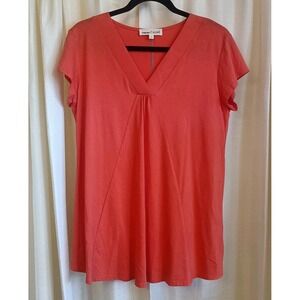 JOHNNY WAS‎ Calmè Women's Orange Top Bamboo/Cotton Blend Size S Made In USA